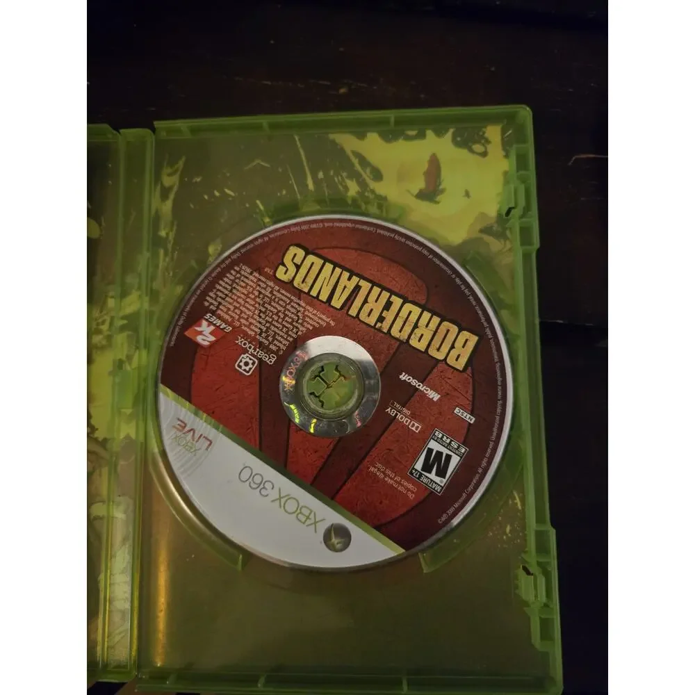 Borderlands Xbox 360 2009 Complete CIB Game Disc Case Manual